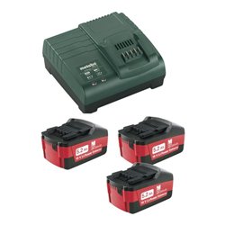 Metabo Basic-Set 3 x 5.2 Ah ASC ULTRA
