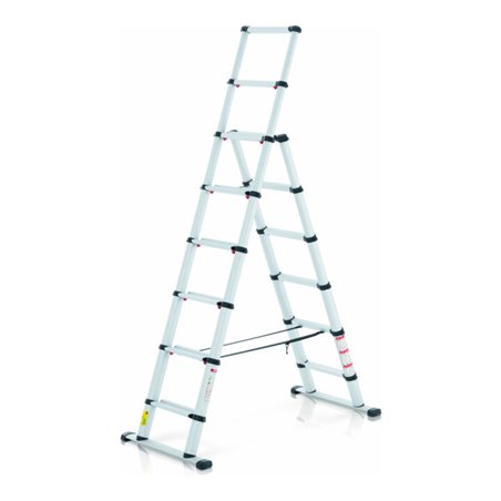 ZARGES Teleskop Kombileiter 2x8 1x2 Sprossen