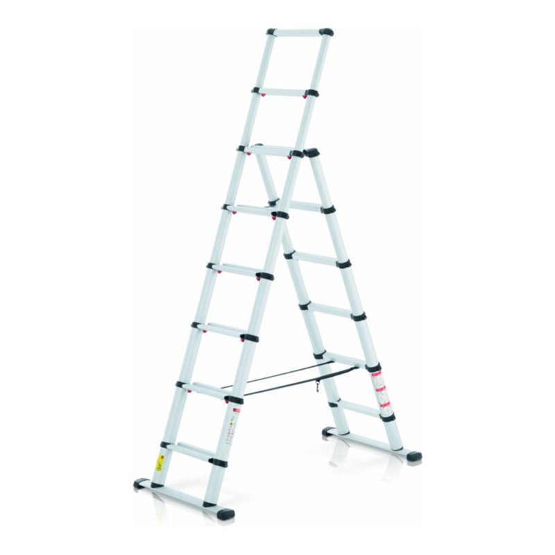ZARGES Teleskop Kombileiter 2x6 1x2 Sprossen