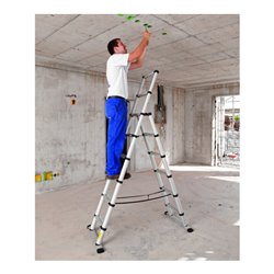 ZARGES Teleskop Kombileiter 2x6 1x2 Sprossen