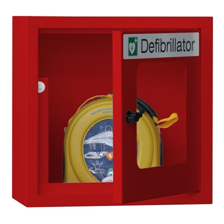 Pavoy Defibrillator-Wandschrank, 400x400x220 mm, mit Sirene, RAL 3000