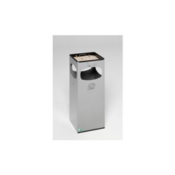 VAR Abfallsammler/Ascher 4-fach Einwurf Aschereinsatz Stahl 28 l