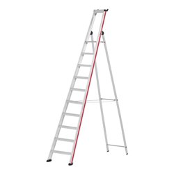 Hymer Stufenstehleiter mit Plattform, einseitig begehbar, 10 Stufen