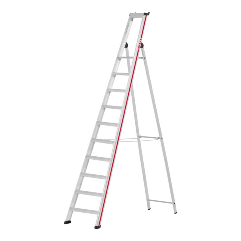 Hymer Stufenstehleiter mit Plattform, einseitig begehbar, 10 Stufen