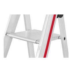 Hymer Stufenstehleiter mit Plattform, einseitig begehbar, 10 Stufen