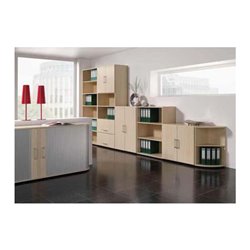 Flügeltürenschrank Madrid6 OH 40x216x42cm Ahorn