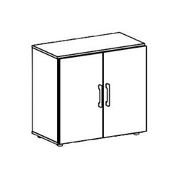 Flügeltürenschrank 2 OH 800 mm ahorn