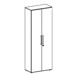 Flügeltürschrank 6 OH H2160 B800 T420mm Buche