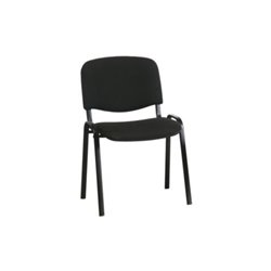 Taurosit Polsterstuhl stapelbar Bezug Schwarz Gestell Schwarz