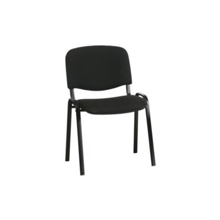 Taurosit Polsterstuhl stapelbar Bezug Schwarz Gestell Schwarz