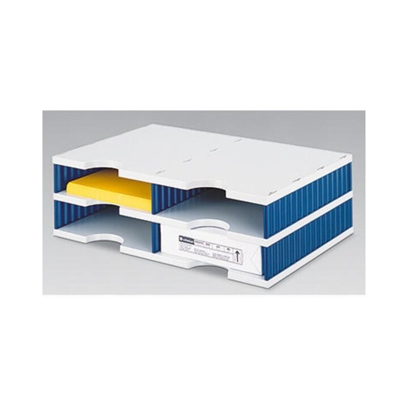 styro Grundeinheit styrodoc duo 268-0202.38 4Fächer gr/bl