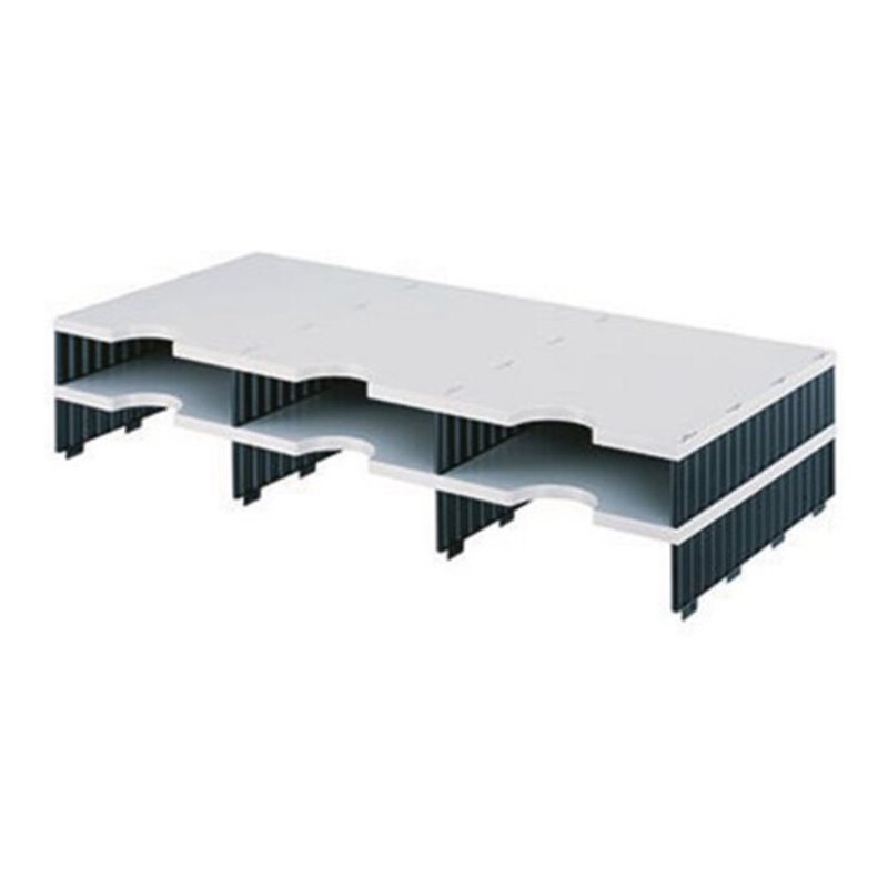 styro Aufbaueinheit styrodoc trio 268-1302.98 6Fächer gr/sw