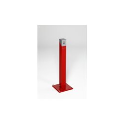 VAR Ascher-Standsäule SG 105 E Korpus rot - Kopfteil silber 2 l
