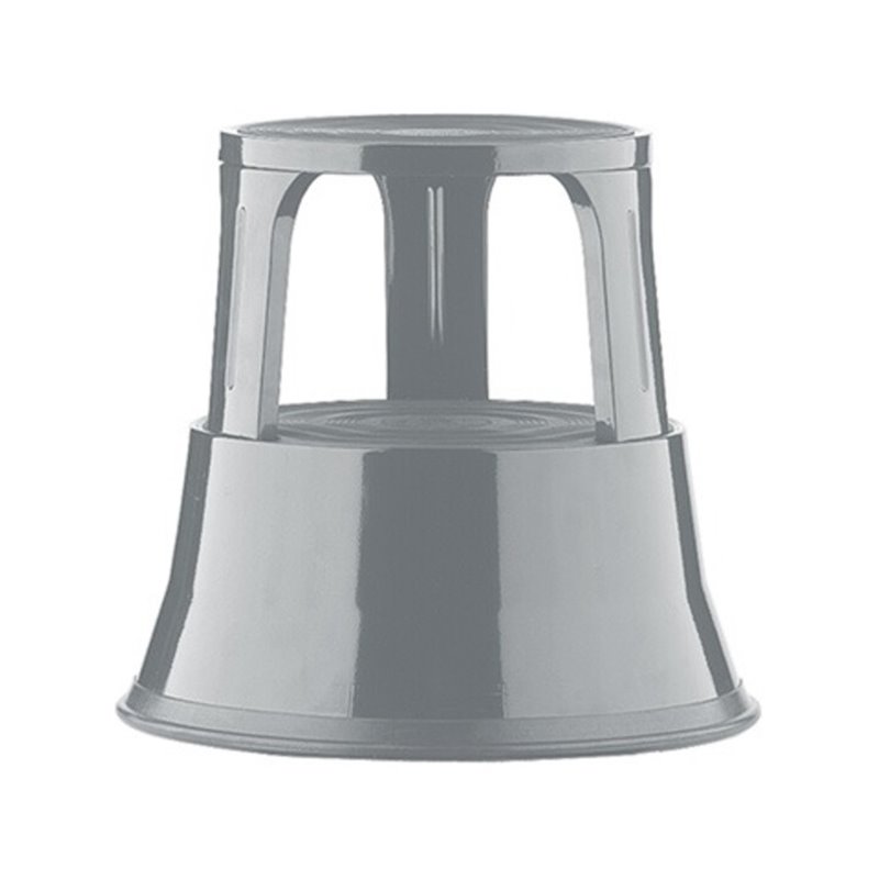 ALCO Rollhocker AL STEP 895-33 43cm 3Gleitrollen Metall lichtgrau