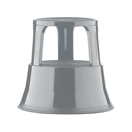 ALCO Rollhocker AL STEP 895-33 43cm 3Gleitrollen Metall lichtgrau