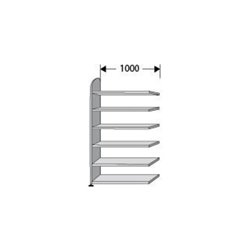 Regalfeld 2250 X 1000 MIT RÜCKW 6 Böden, LGRAU