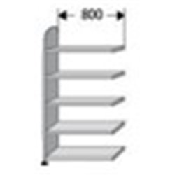 REGALF. 1900x800 WEISS 5 Böden, WEISS