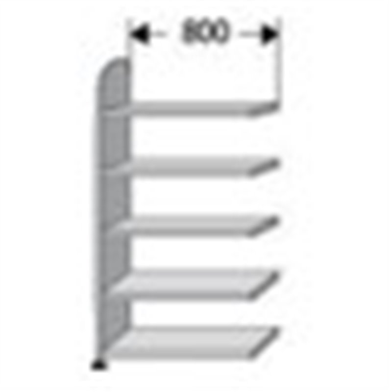 REGALF. 1900x800 WEISS 5 Böden, WEISS