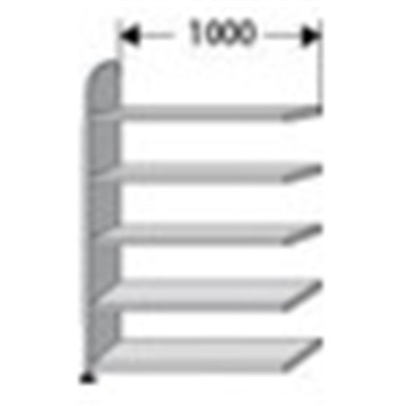 REGALF. 1900x1000 WEISS 5 Böden, WEISS