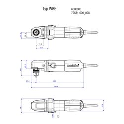 Metabo Winkelbohrmaschine WBE 700 Karton