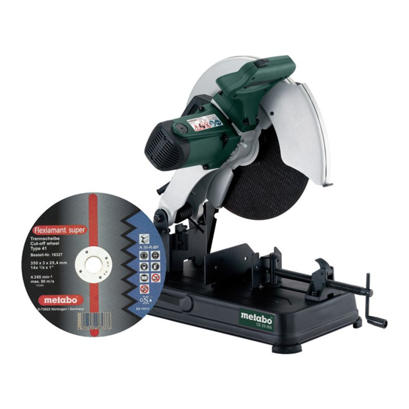 Metabo Metalltrennschleifer CS 23-355 Set mit Trennscheibe Flexiamant Super Karton