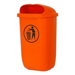 STIER Abfallbehälter mit Regenhaube 50 l