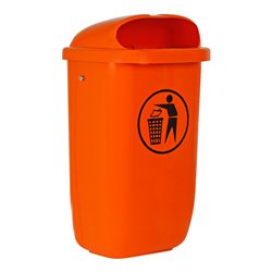 STIER Abfallbehälter mit Regenhaube 50 l