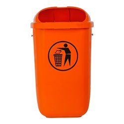 STIER Abfallbehälter mit Regenhaube 50 l