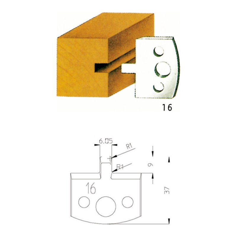 Metabo Profilmesser BG NR. 16, 1 Paar