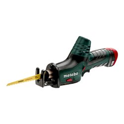 Metabo Akku-Säbelsäge PowerMaxx ASE Kunststoffkoffer + 2x10.8V/2Ah Li-Ion + LC 40