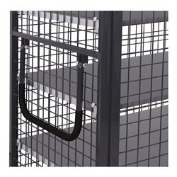 VARIOfit ESD Etagenwagen fest verschweißt Drahtgitterwände Doppelflügeltür