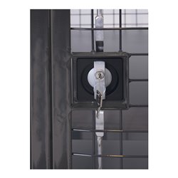 VARIOfit ESD Etagenwagen fest verschweißt Drahtgitterwände Doppelflügeltür