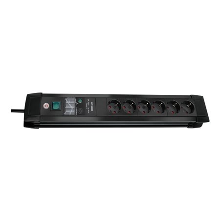 Premium-Line 30.000A Überspannungsschutz-Steckdosenleiste 6-fach schwarz 3m H05VV-F 3G1,5