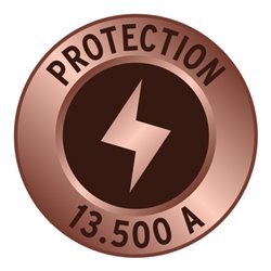 Super-Solid 13.500A Überspannungsschutz-Steckdosenleiste 8-fach schwarz/lichtgrau 2,5m