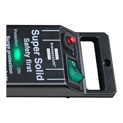 Super-Solid 13.500A Überspannungsschutz-Steckdosenleiste 8-fach schwarz/lichtgrau 2,5m