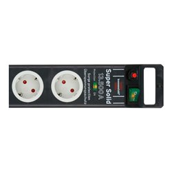 Super-Solid 13.500A Überspannungsschutz-Steckdosenleiste 8-fach schwarz/lichtgrau 2,5m