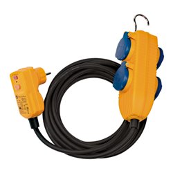 Schutzadapterkabel FI IP 54 mit Powerblock 5m H07RN-F3G1,5