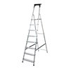 Haushaltsleiter Aluminium mit Arbeitsschale 8 Stufen Plattformhöhe 1,62m