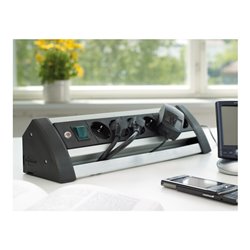 Alu-Office-Line Steckdosenleiste 6-fach 3m H05VV-F 3G1,5