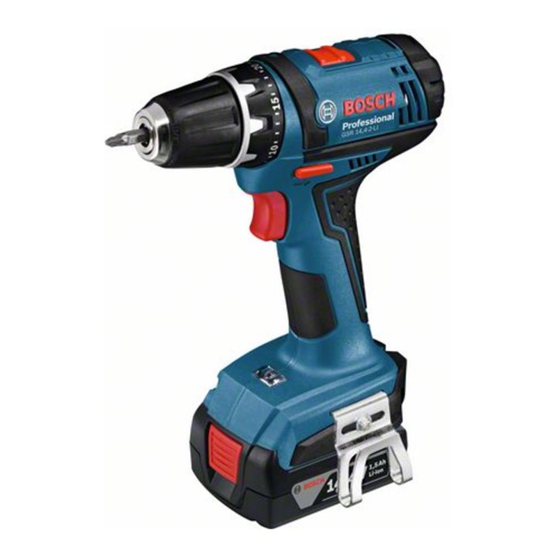 Bosch Akku-Bohrschrauber GSR 14,4-2-LI, mit 2 x 1,5 Ah Li-Ion Akku, L-BOXX