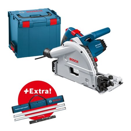 Bosch Tauchsäge GKT 55 GCE in L-BOXX, 2x Führungsschiene 1600, Führungsschienen-Tasche