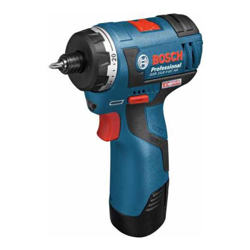 Bosch Akku-Schrauber GSR 10,8 V-EC HX, mit 2 x 2,0 Ah Li-Ion Akku, L-BOXX