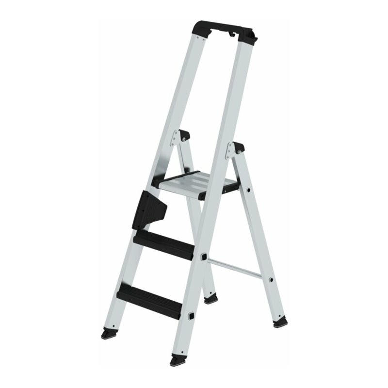 MUNK Aluminium-Stufenstehleiter einseitig begehbar mit relax Step