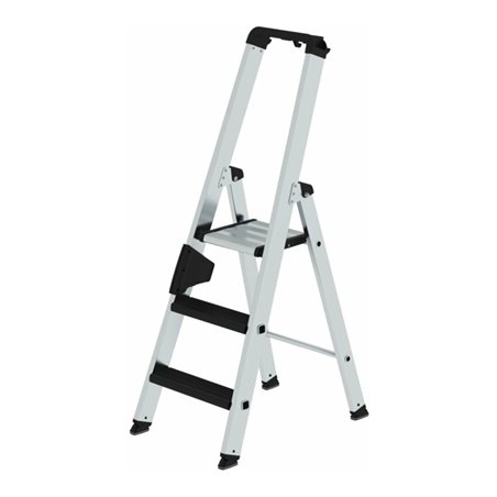 MUNK Aluminium-Stufenstehleiter einseitig begehbar mit relax Step