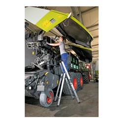 MUNK Aluminium-Stufenstehleiter einseitig begehbar mit relax Step