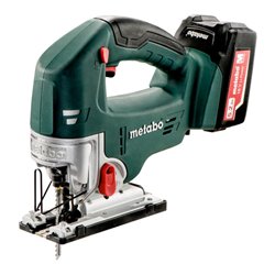 Metabo Akku-Stichsäge STA 18 LTX Kunststoffkoffer + 2x18V/5.2Ah Li-Ion + ASC 30-36 V