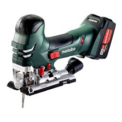 Metabo Akku-Stichsäge STA 18 LTX 140 Kunststoffkoffer + 2x18V/5.2Ah Li-Ion + ASC 30-36 V