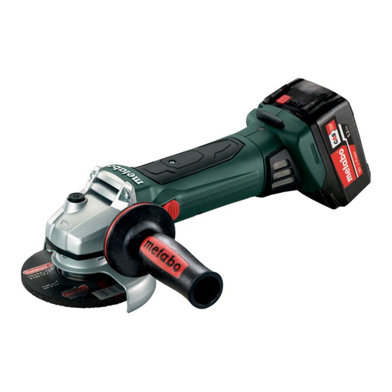 Metabo Akku-Winkelschleifer W 18 LTX 125 Quick Kunststoffkoffer 18V 2x5.2Ah Li-Ion + ASC 55
