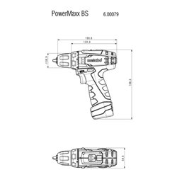 Metabo Akku-Bohrschrauber PowerMaxx BS Werkzeugtasche 12V 1x2Ah Li-Power + LC 40