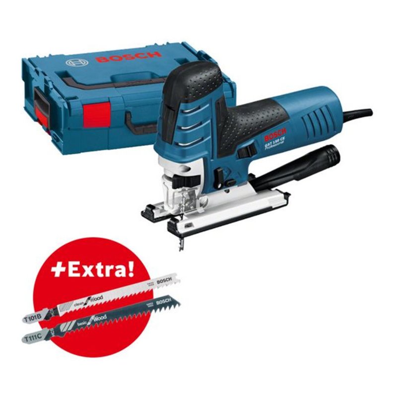 Bosch Stichsäge GST 150 CE mit 35-teiligem Sägeblatt-Set in L-BOXX